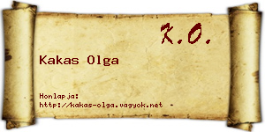 Kakas Olga névjegykártya