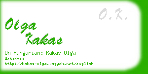 olga kakas business card